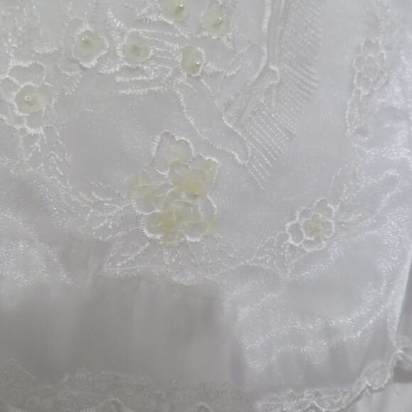 Kids Size 2 White Baptism Christening Dress Virgen De Guadalupe Embroidery - Picture 7 of 9
